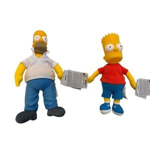 Jakks Pacific The Simpsons 10" Plush 2024 - Homer & Bart Simpson